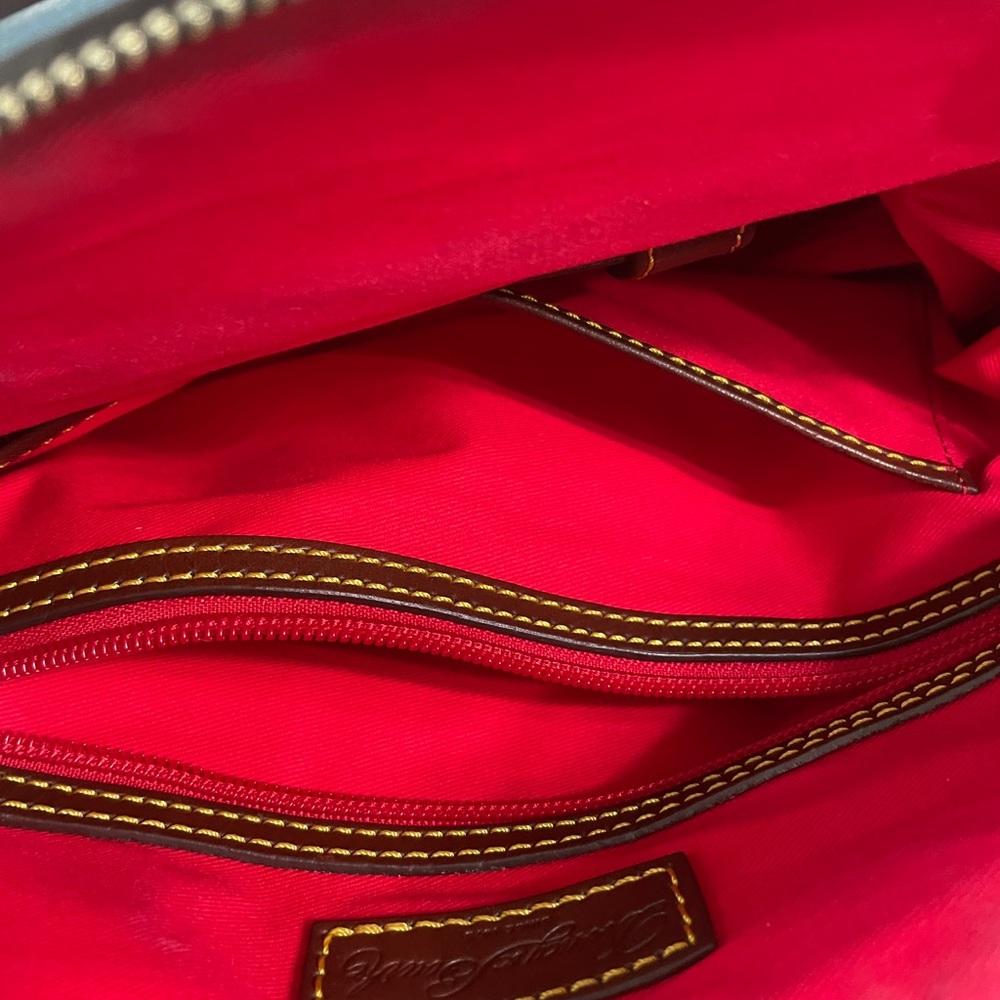 Dooney & Bourke Blue and Brown Satchel - Picture 13 of 14